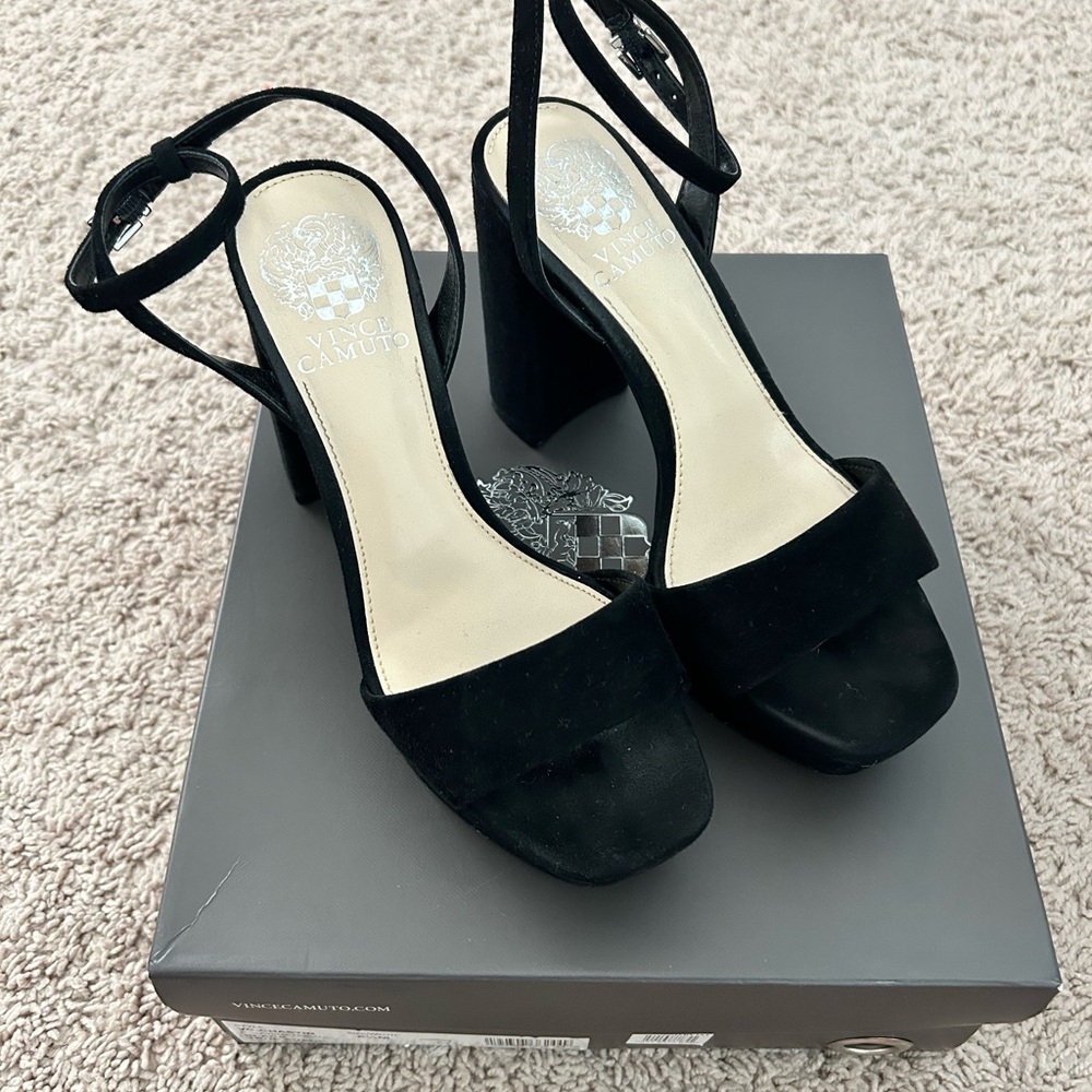 Vince Camuto Elegant Black Block Heels